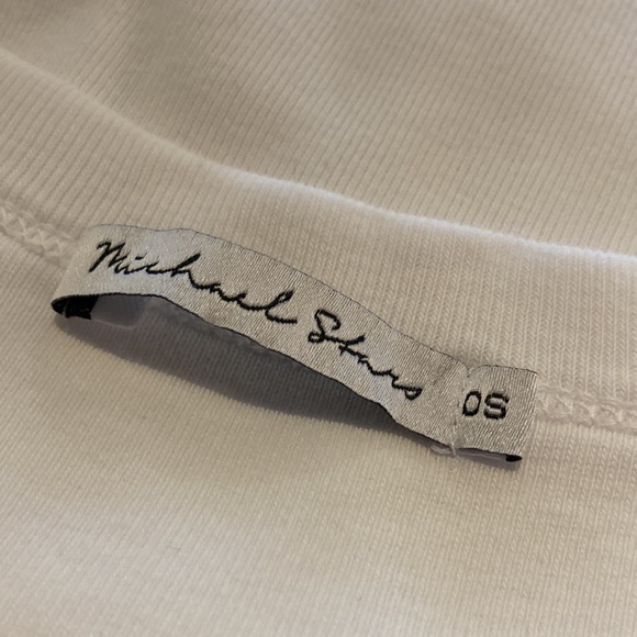 Michael stars, sleeveless V-neck white T-shirt, size small - Picture 4 of 8